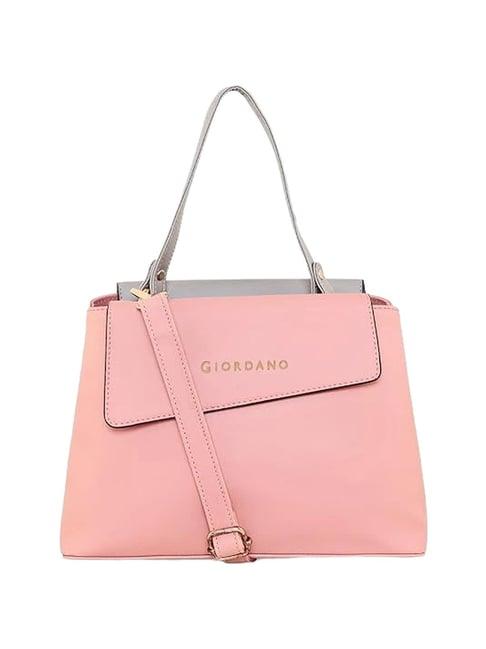 giordano pink solid medium handbag