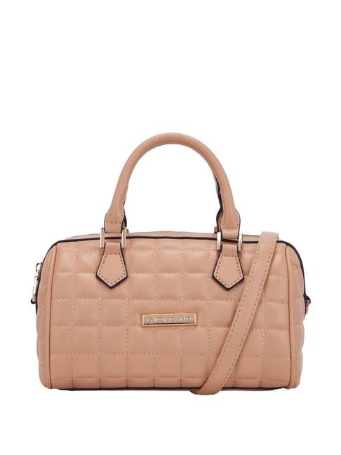 giordano beige quilted medium handbag