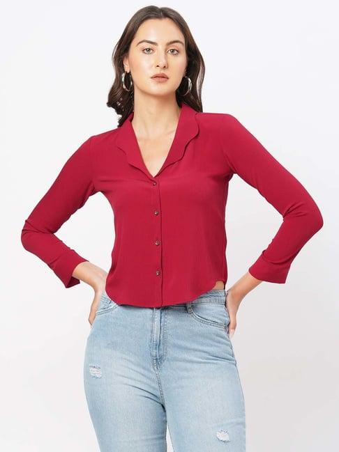 mish maroon shirt