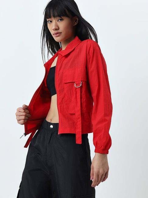 studiofit by westside red utility jacket