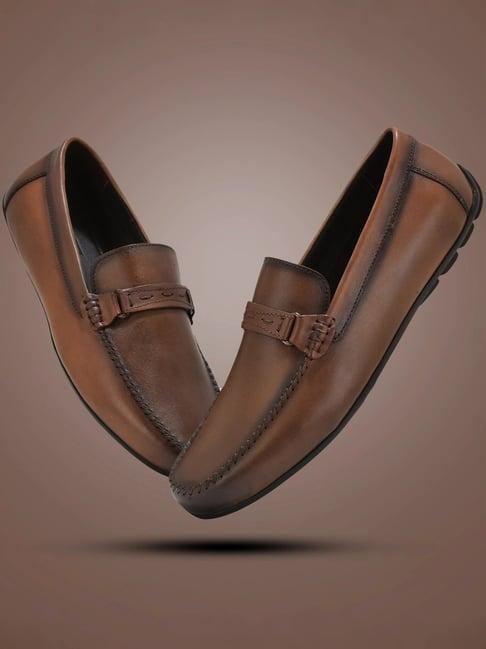 woodland men's brown formal loafers