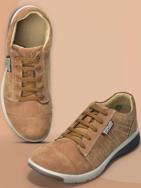 woodland men's brown casual sneakers