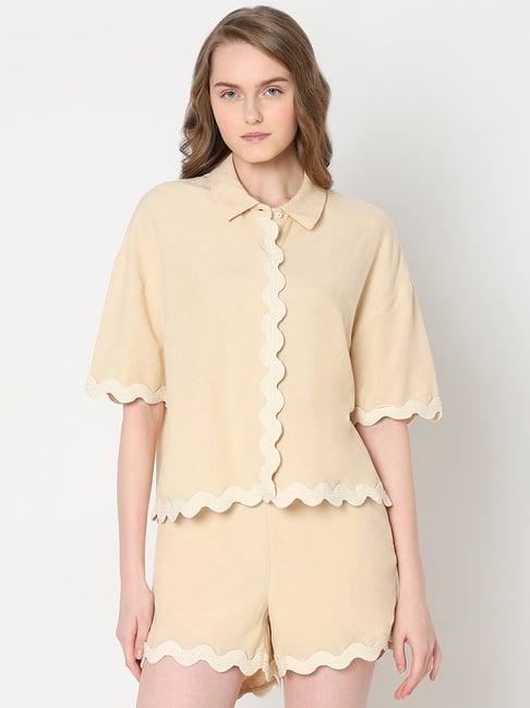 vero moda beige shirt