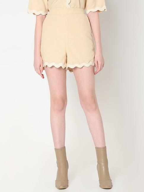 vero moda beige shorts