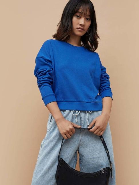 ginger by lifestyle blue cotton sweatshirt