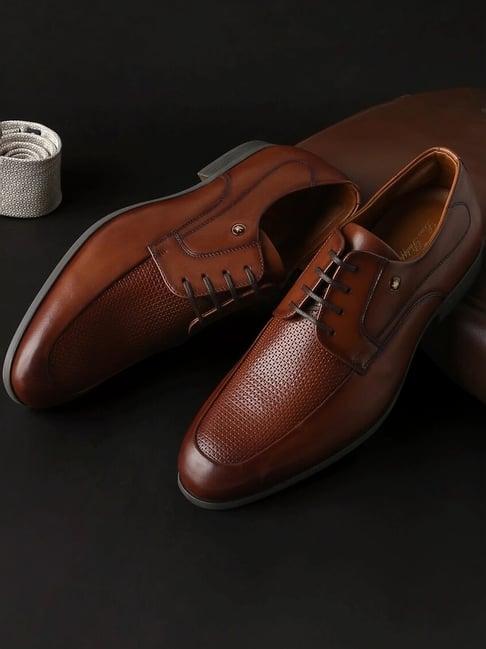 louis philippe men's brown derby shoes