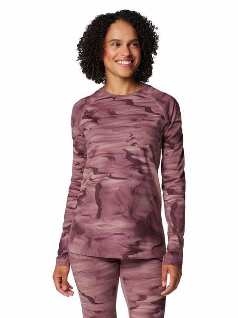 columbia mauve printed w omni-heat infinity top