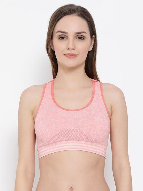 clovia pink racerback sports bra