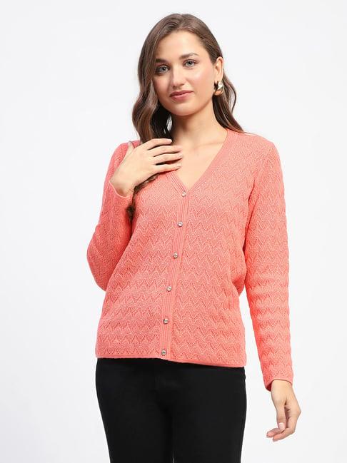 madame peach self design cardigan