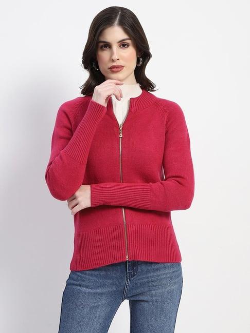 madame fuchsia relaxed fit cardigan