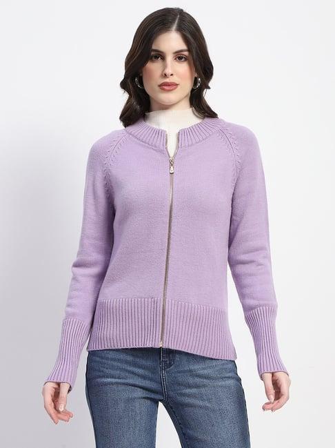 madame lilac relaxed fit cardigan