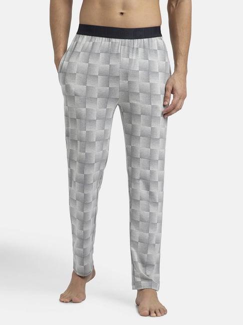 jockey grey regular fit checks nightwear pyjamas