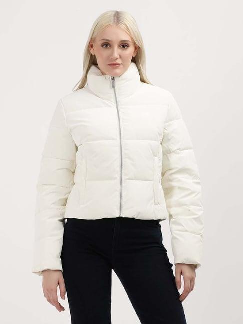 calvin klein white padded jacket