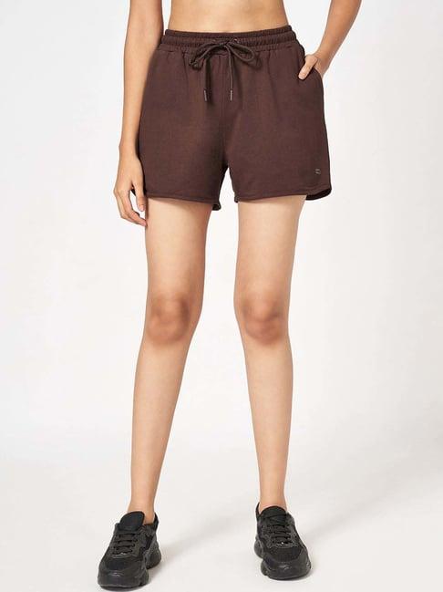 ajile by pantaloons brown cotton shorts