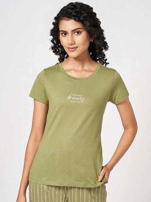 dreamz by pantaloons green cotton t-shirt