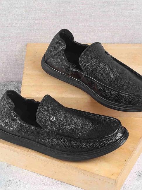 mochi men's black casual loafers