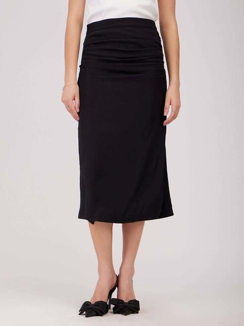 fablestreet black bodycon skirt