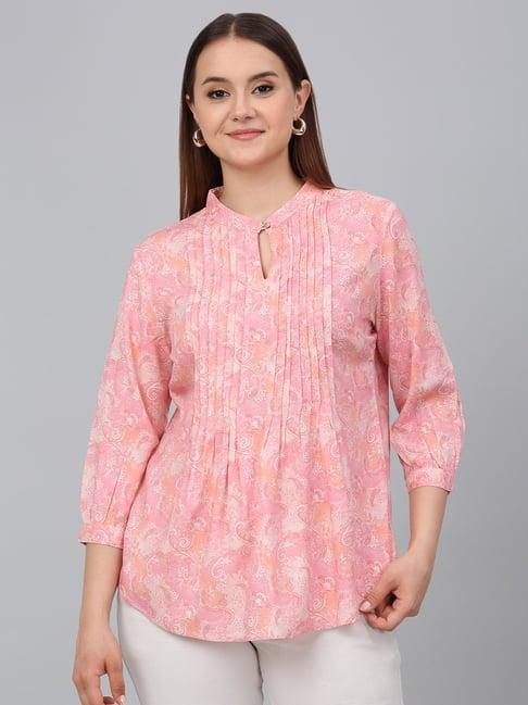 cantabil pink printed top