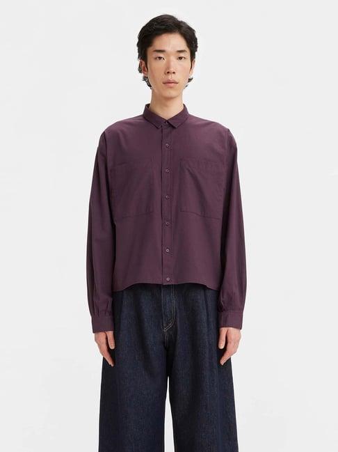 levi's purple oversized shirt