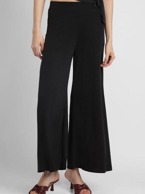 forever 21 black relaxed fit mid rise pants