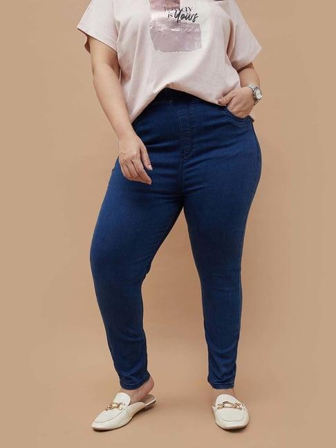 nexus by lifestyle blue cotton mid rise jeans