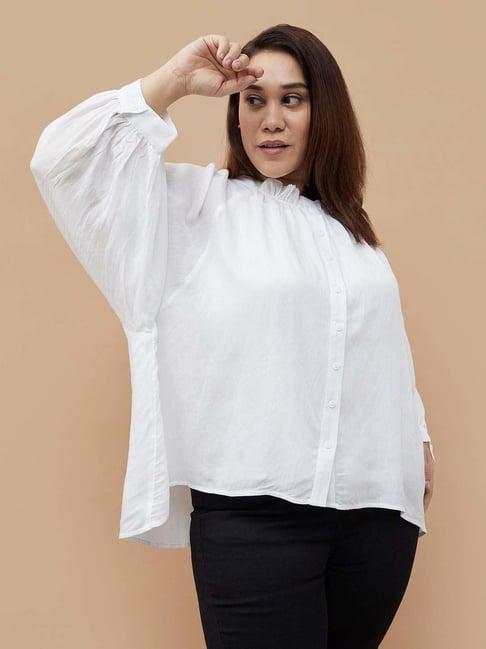 nexus by lifestyle white regular fit top