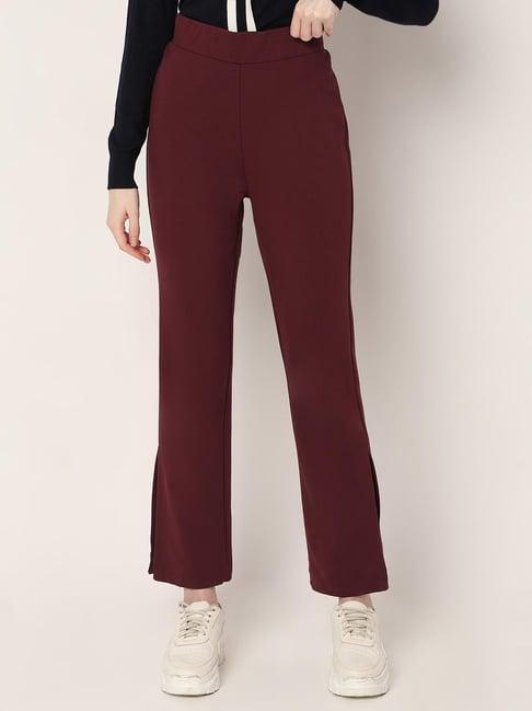 vero moda wine bootcut high rise pants