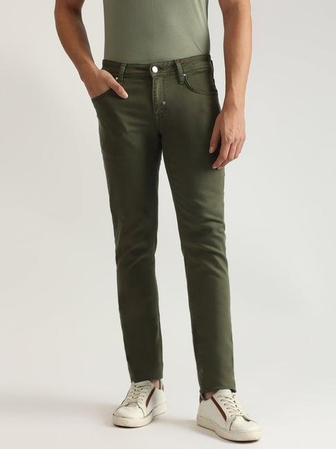 antony morato olive cotton tapered fit jeans