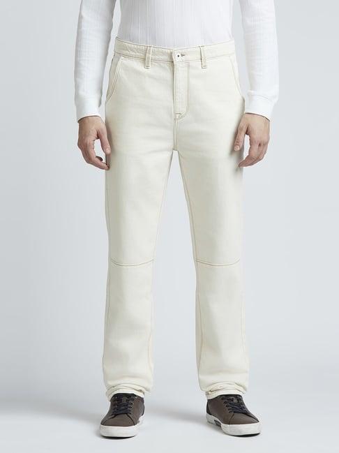 pepe jeans white straight fit jeans