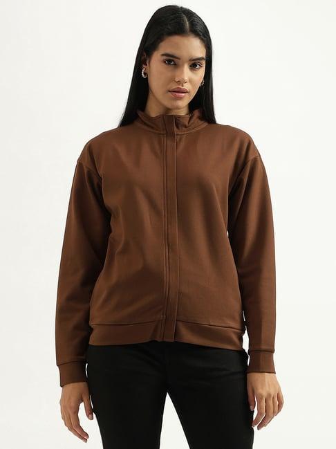 united colors of benetton brown regular fit jacket