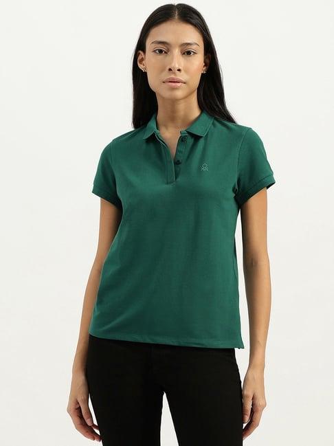 united colors of benetton green regular fit t-shirt