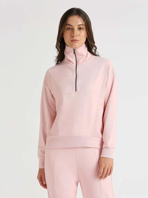 pepe jeans cloud pink cotton sweatshirt