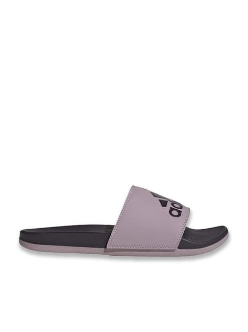 adidas men's adilette purple slides