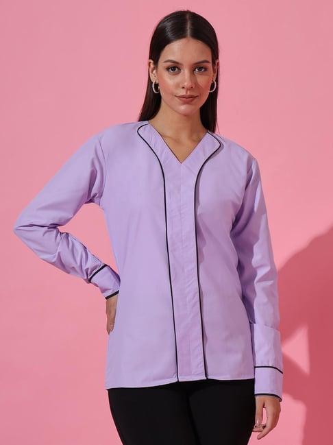 fithub lavender regular fit top