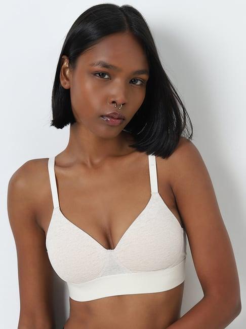 superstar by westside white padded cotton bra