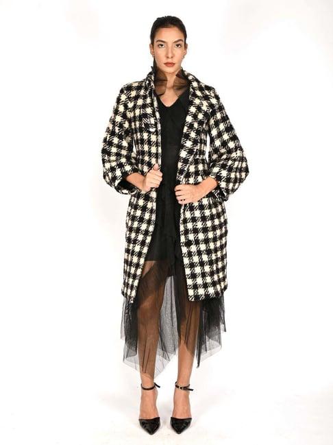 odette black chequered jacket