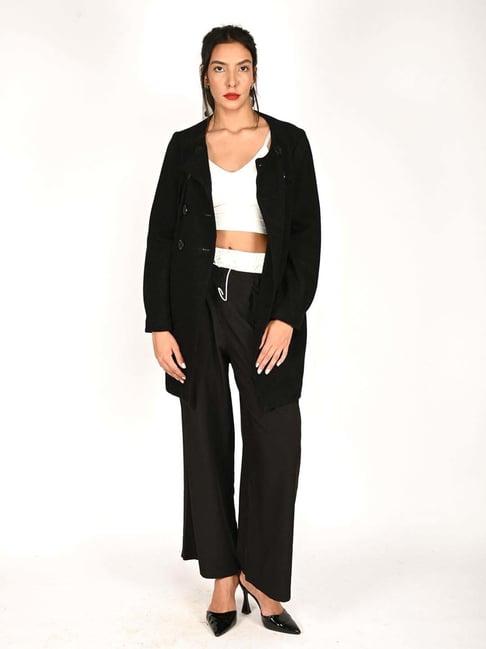 odette black regular fit jacket