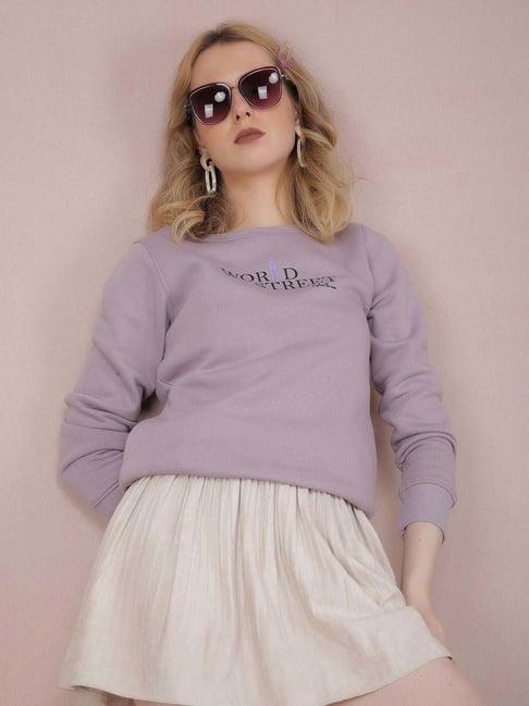 crimsoune club purple printed sweatshirt