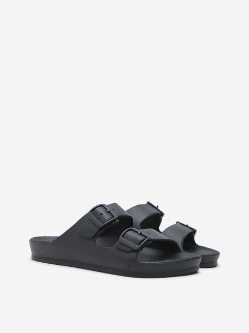 soleplay by westside black double band flip-flop