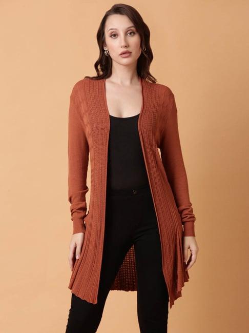 showoff rust self design long shrug