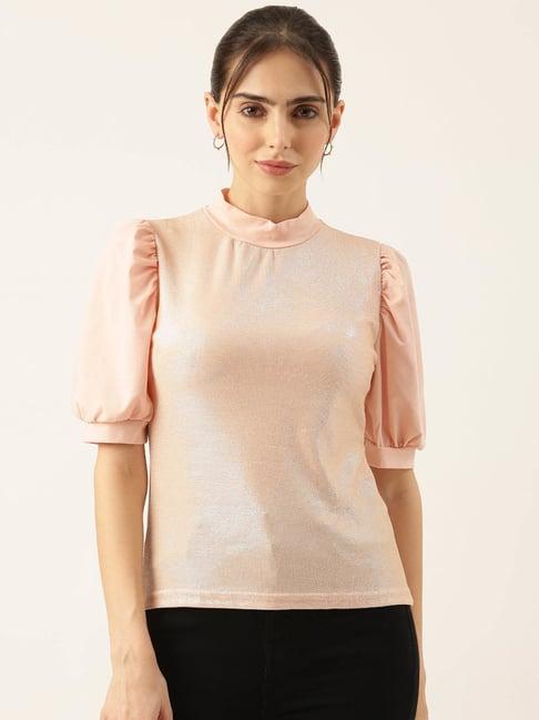 showoff peach regular fit top