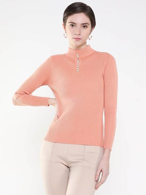 showoff peach regular fit top