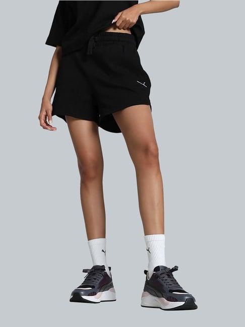 puma black cotton sports shorts