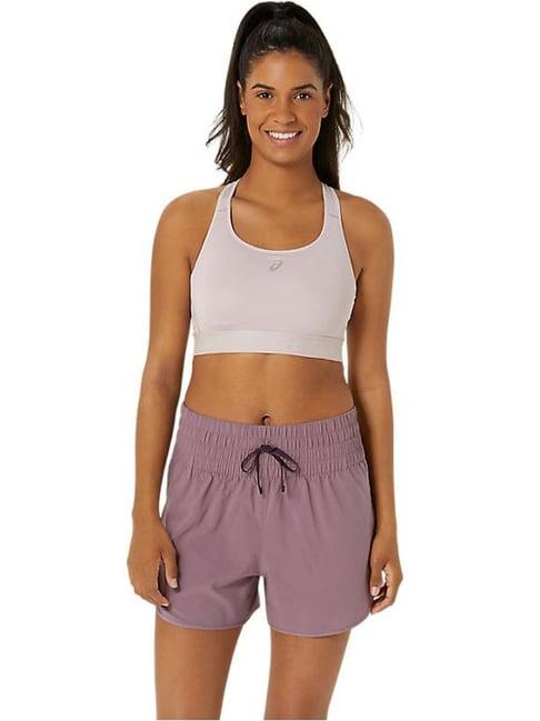 asics pink plain sports bra