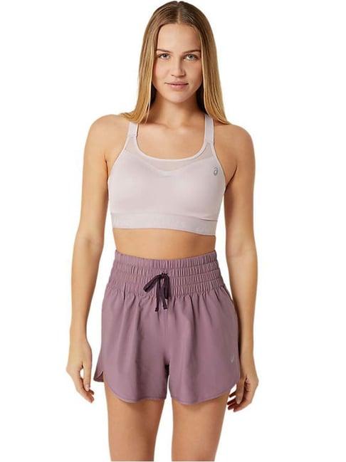 asics pink plain sports bra