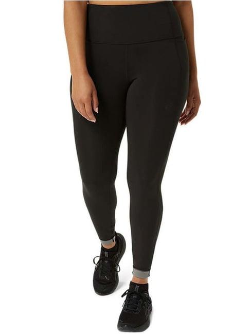 asics black mid rise sports tights