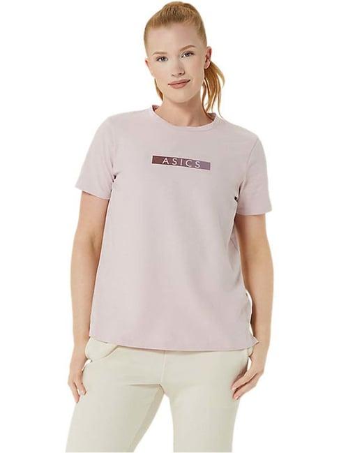 asics pink printed sports t-shirt