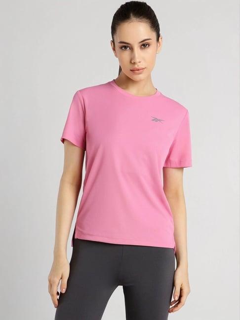 reebok pink plain sports t-shirt