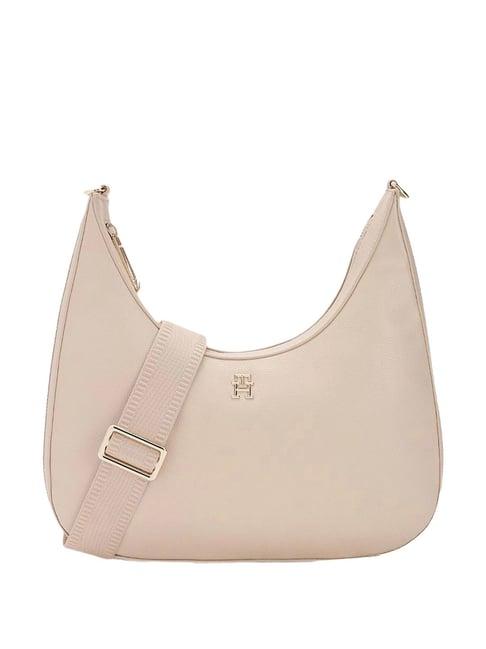 tommy hilfiger beige essential bowler bag