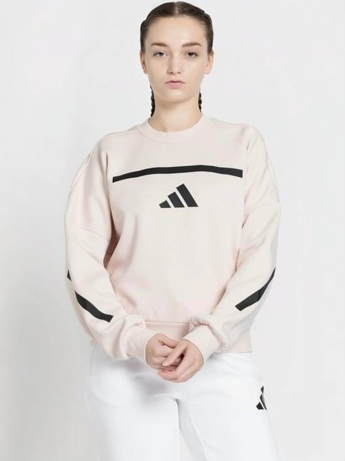 adidas pink printed sweatshirt